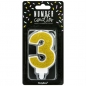 Preview: Number Candle - 3 - Gold